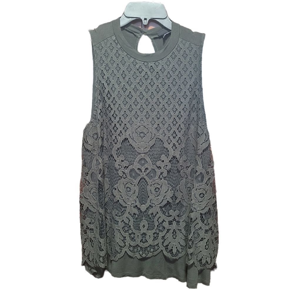 Torrid olive green lace overlay